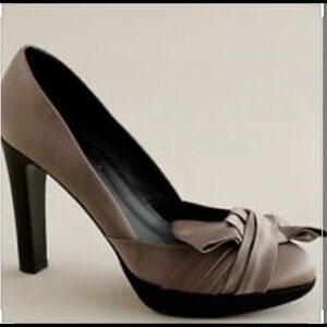 J CREW Clara platform pump heels 8.5